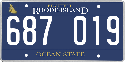 RI license plate 687019
