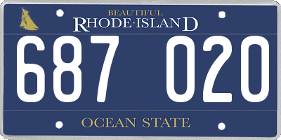 RI license plate 687020
