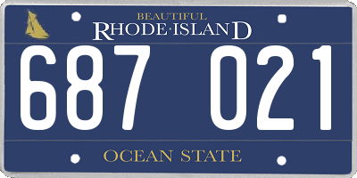 RI license plate 687021