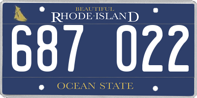 RI license plate 687022