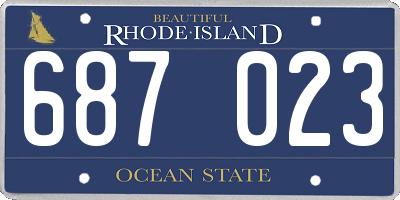 RI license plate 687023