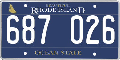 RI license plate 687026