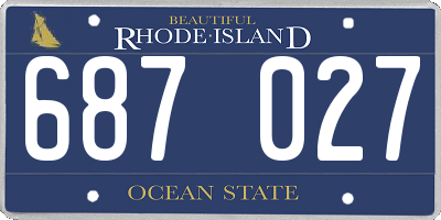 RI license plate 687027