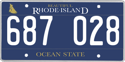 RI license plate 687028