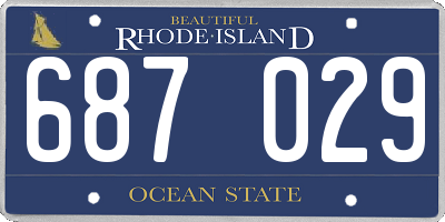 RI license plate 687029