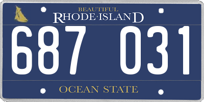RI license plate 687031
