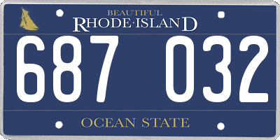 RI license plate 687032