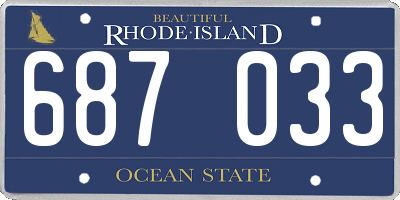 RI license plate 687033