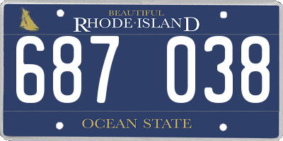 RI license plate 687038