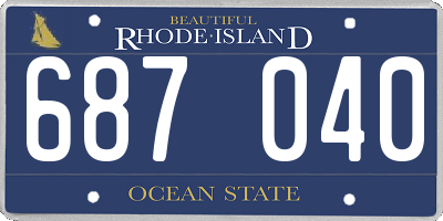 RI license plate 687040