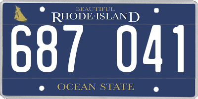 RI license plate 687041