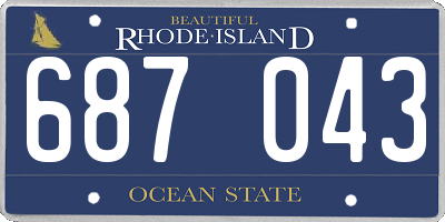 RI license plate 687043