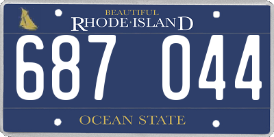 RI license plate 687044