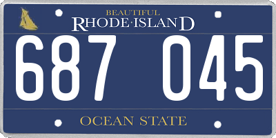 RI license plate 687045