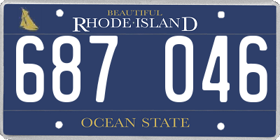RI license plate 687046