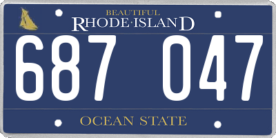 RI license plate 687047