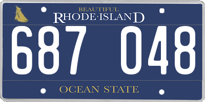 RI license plate 687048