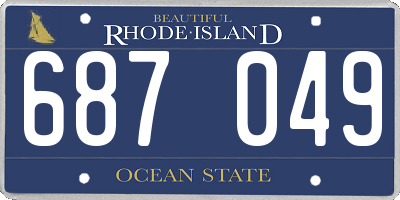 RI license plate 687049
