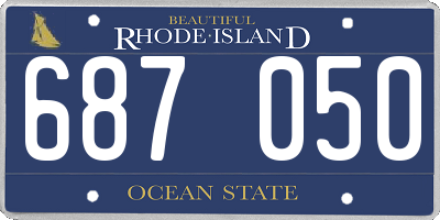 RI license plate 687050