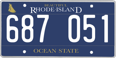 RI license plate 687051