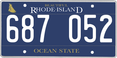 RI license plate 687052