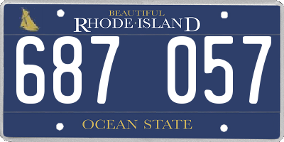 RI license plate 687057