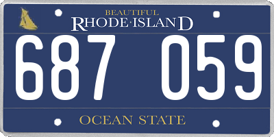 RI license plate 687059