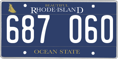 RI license plate 687060