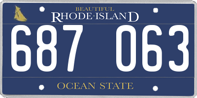 RI license plate 687063
