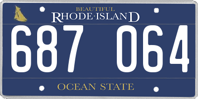 RI license plate 687064