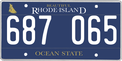 RI license plate 687065