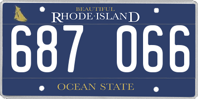 RI license plate 687066