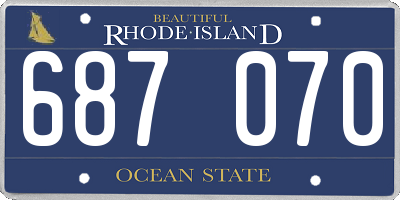 RI license plate 687070