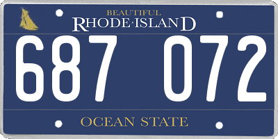 RI license plate 687072