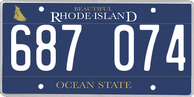 RI license plate 687074