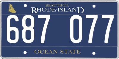 RI license plate 687077