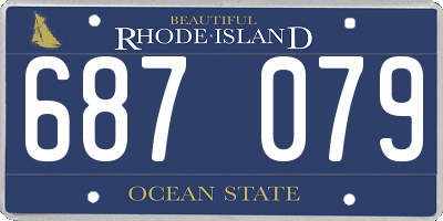 RI license plate 687079