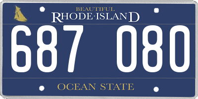 RI license plate 687080