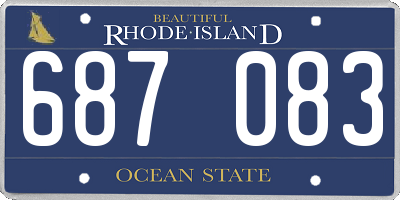 RI license plate 687083