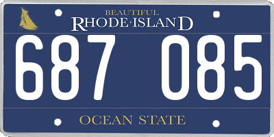 RI license plate 687085