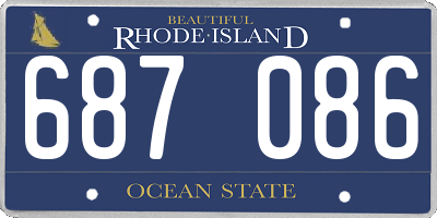 RI license plate 687086