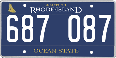 RI license plate 687087