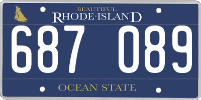 RI license plate 687089