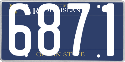 RI license plate 6871