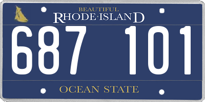 RI license plate 687101