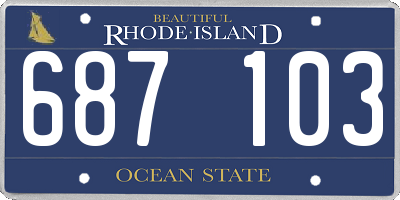RI license plate 687103