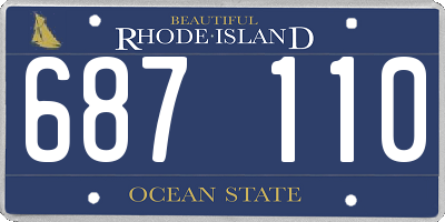 RI license plate 687110