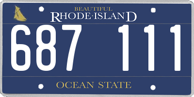 RI license plate 687111