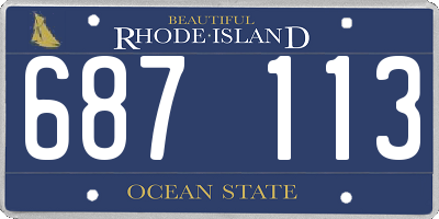 RI license plate 687113