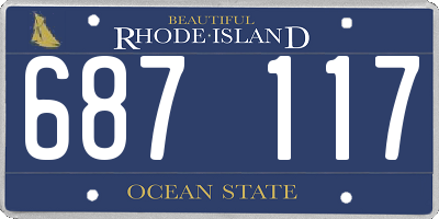 RI license plate 687117